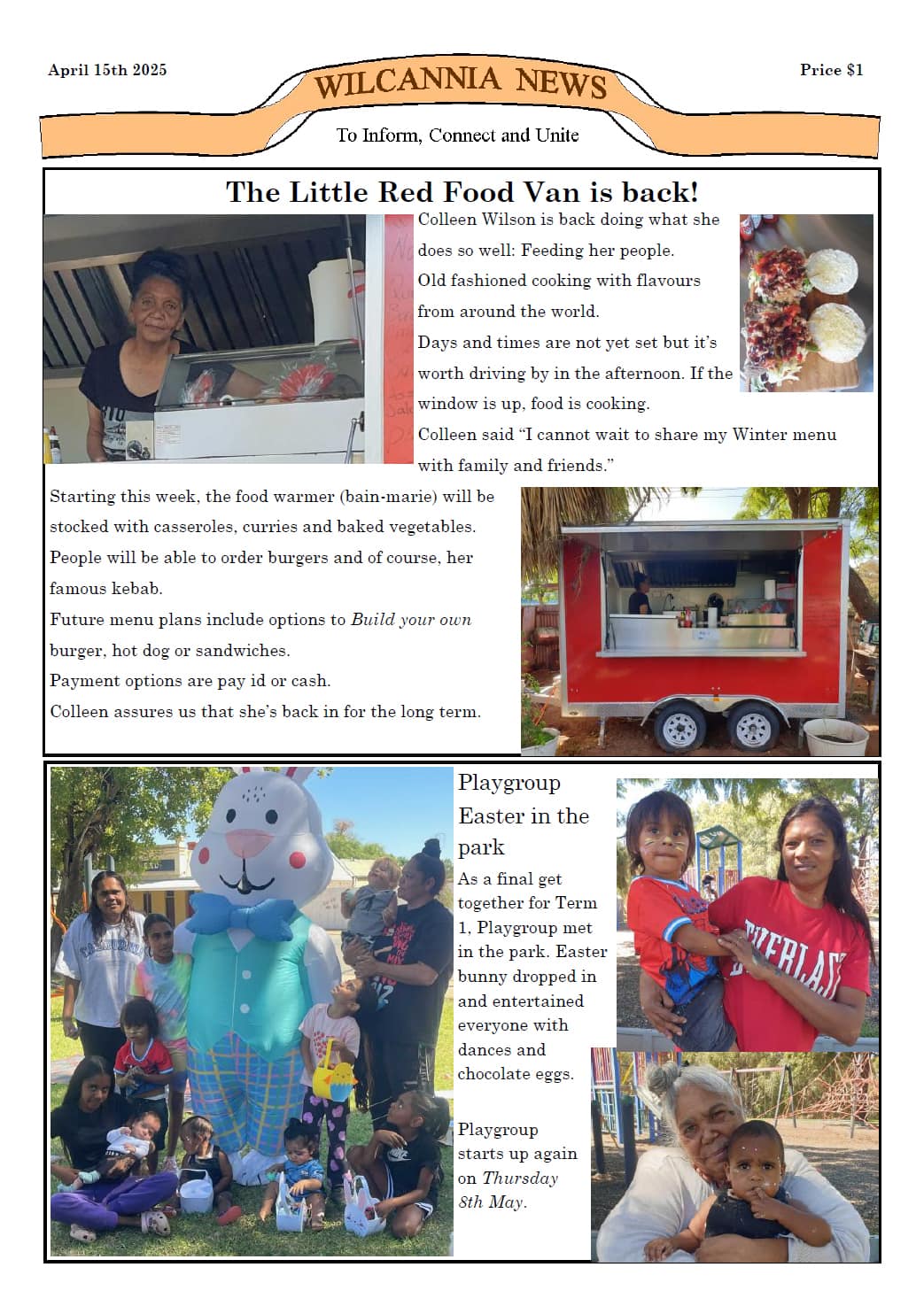 Wilcannia News Mid April 2025