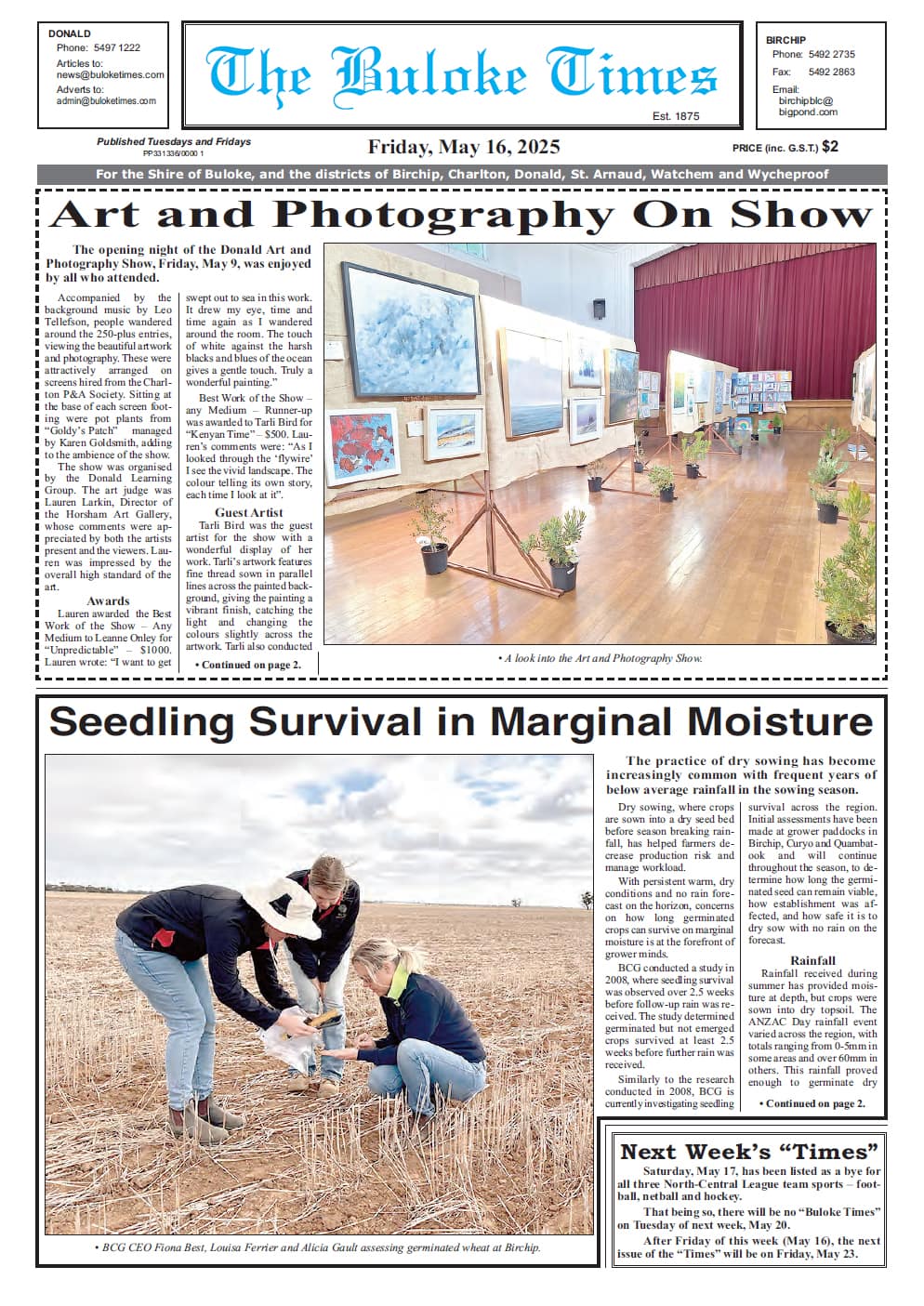 The Buloke Times 16 May 2025