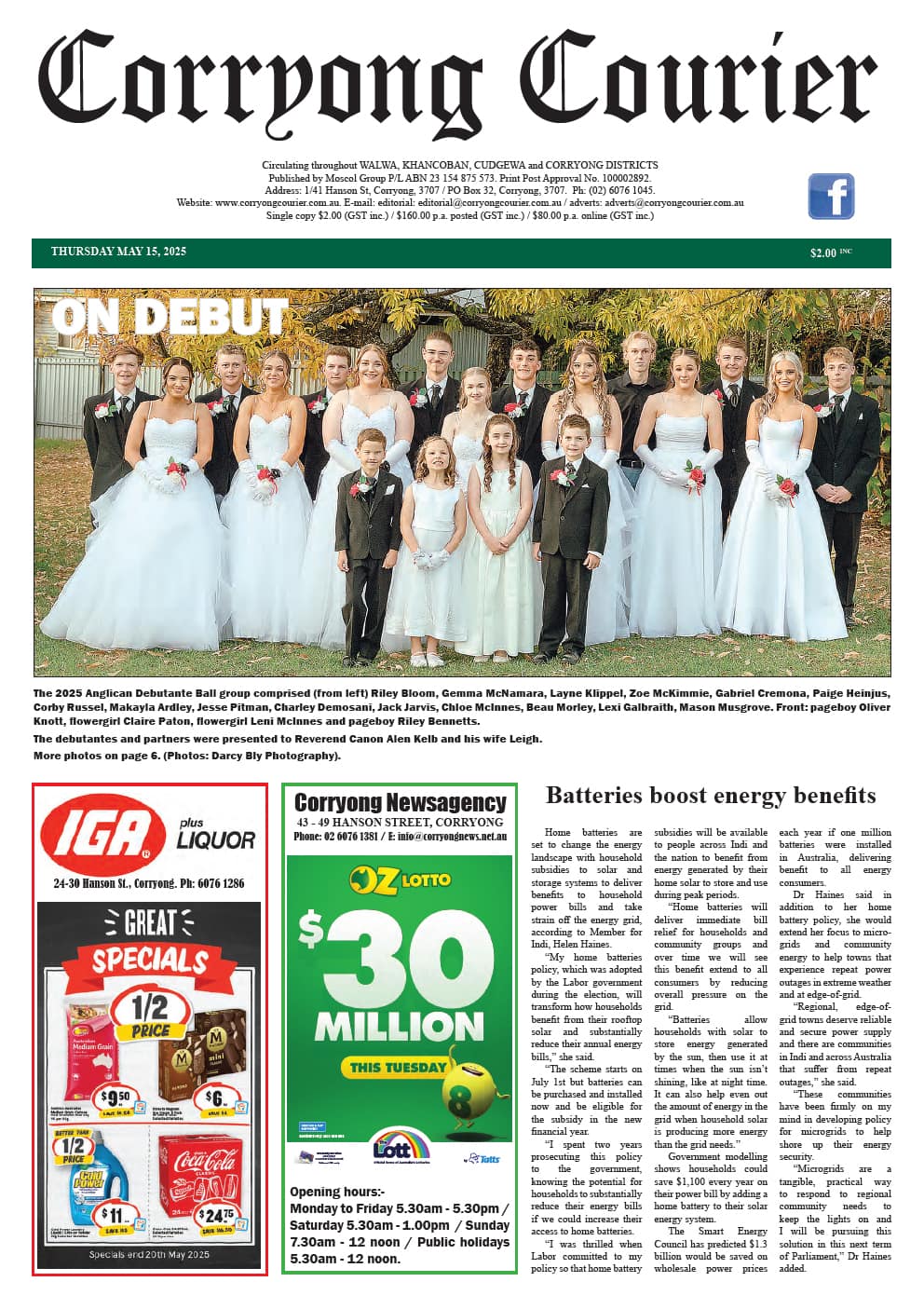 Corryong Courier 15 May 2025