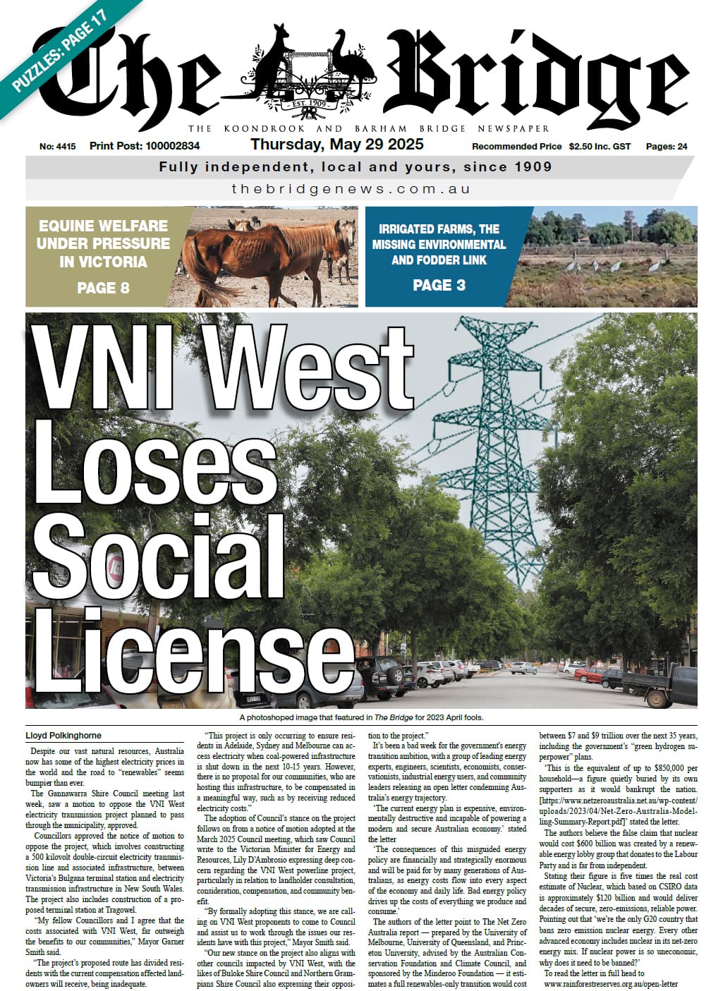 The Koondrook and Barham Bridge Newspaper 29 May 2025