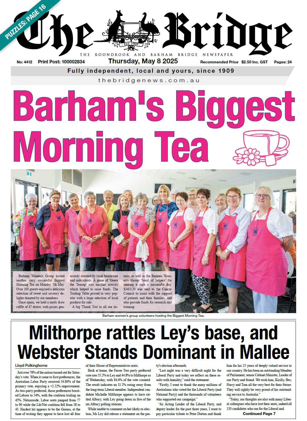 The Koondrook and Barham Bridge Newspaper 8 May 2025
