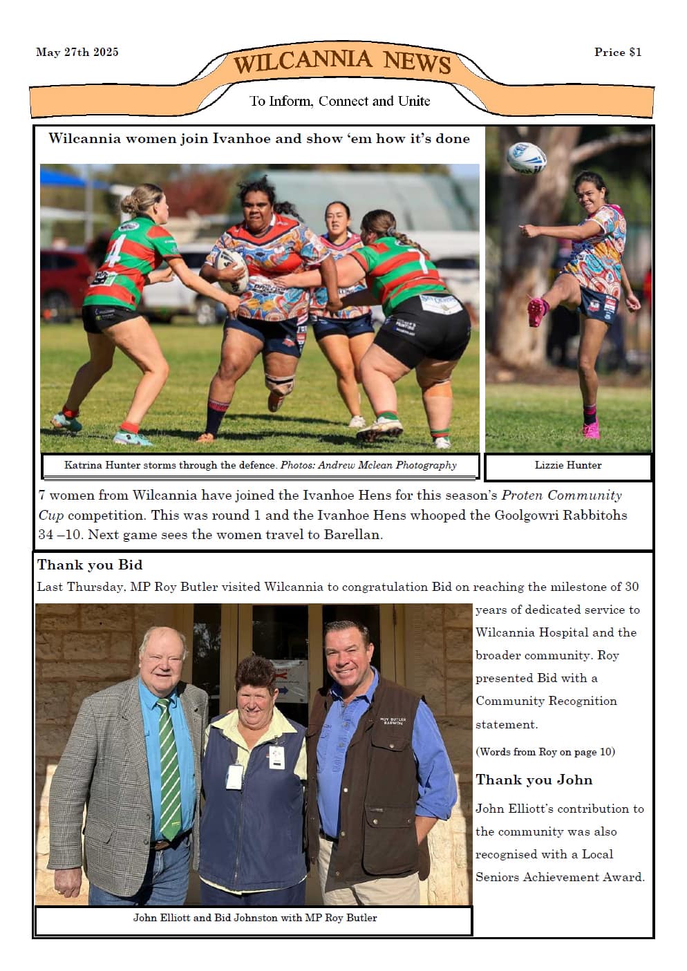 Wilcannia News 27 May 2025