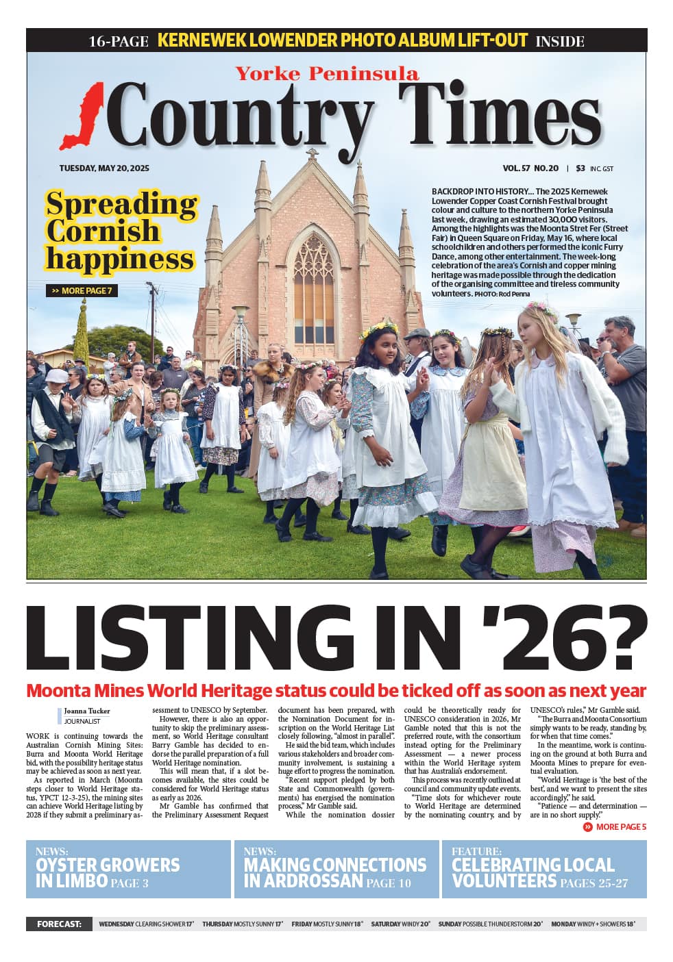 Yorke Peninsula Country Times 20 May 2025