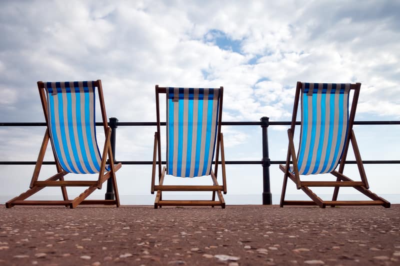 Empty deck chairs