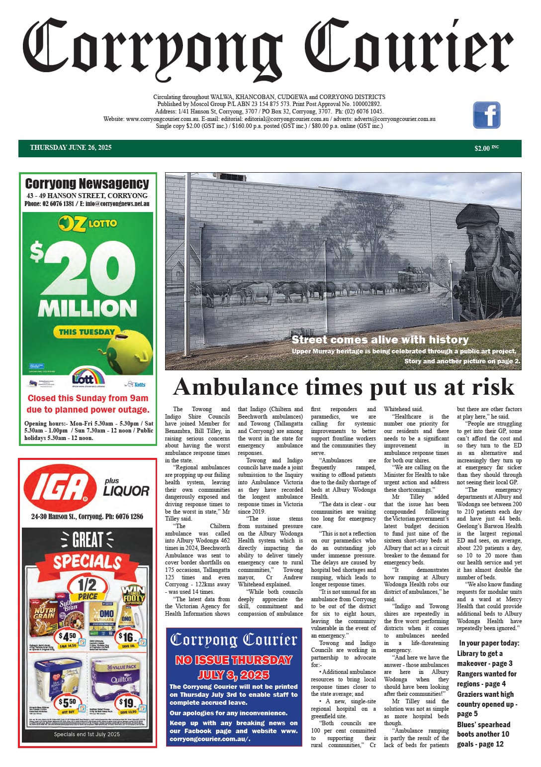 Corryong Courier 26 June 2025