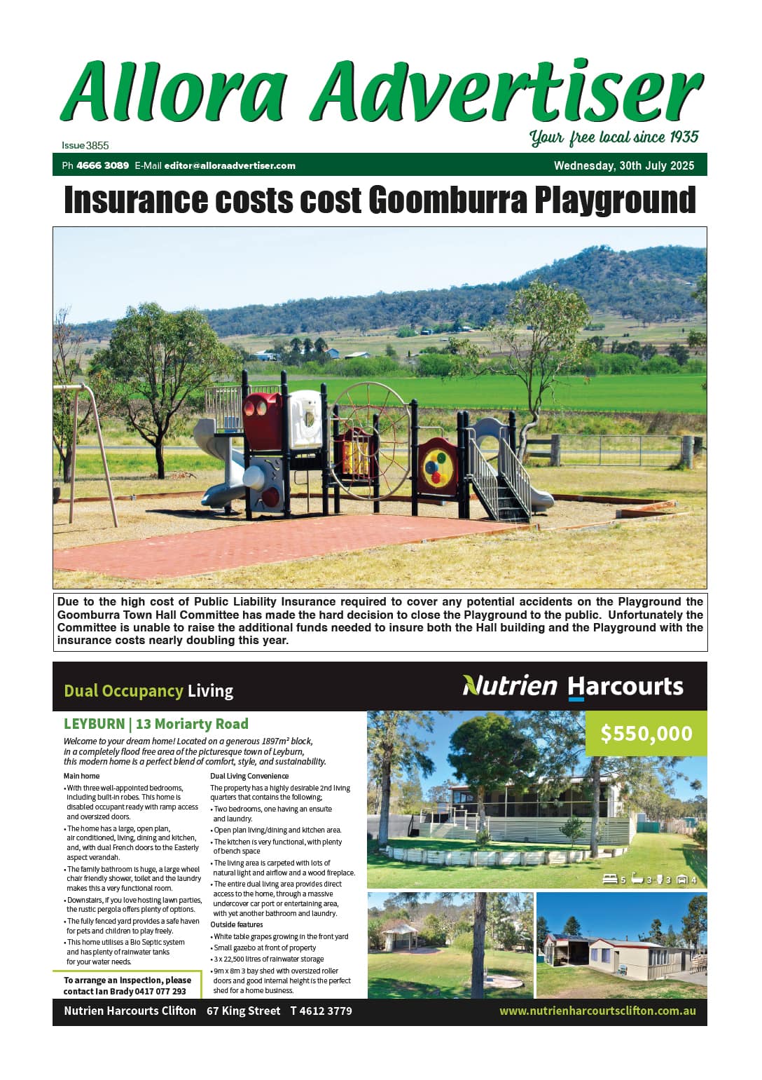 Allora Advertiser, 30 July 2025