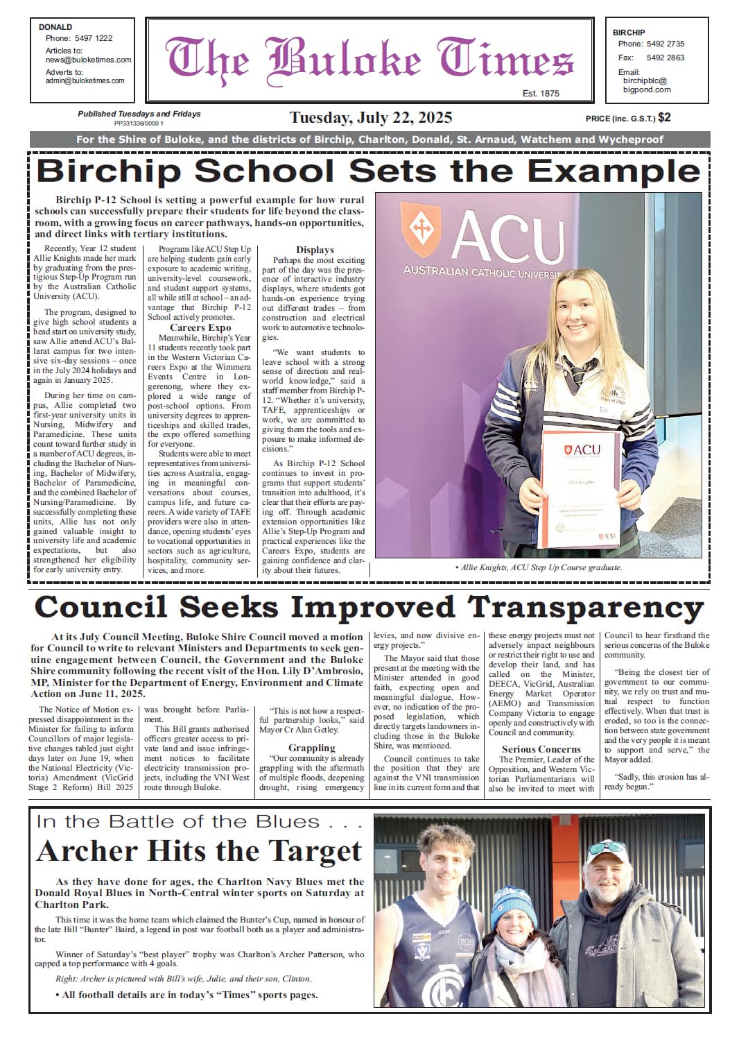 The Buloke Times 22 July 2025
