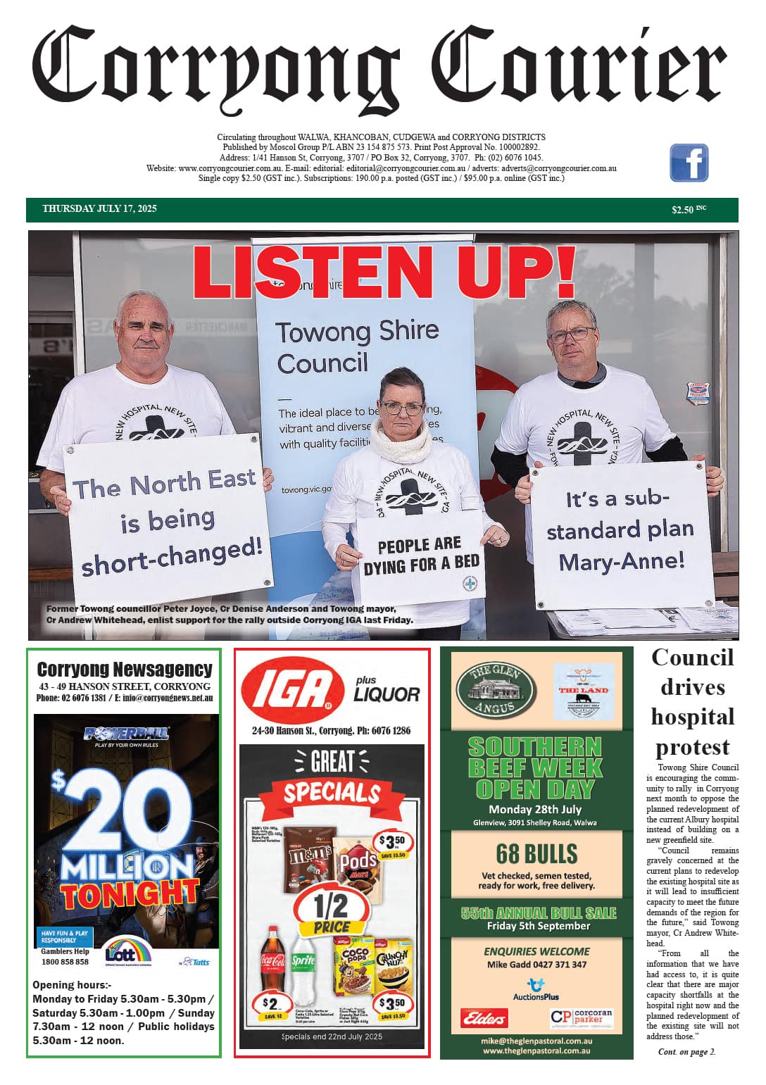 Corryong Courier 17 July 2025