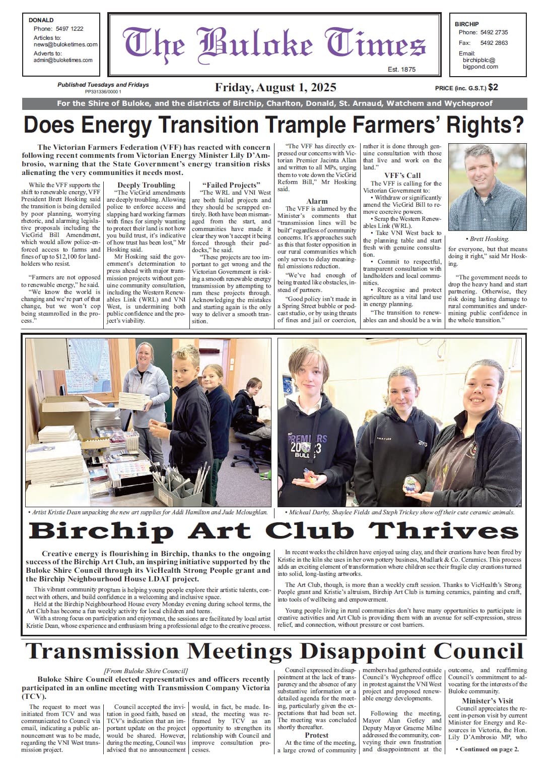 The Buloke Times 1 August 2025