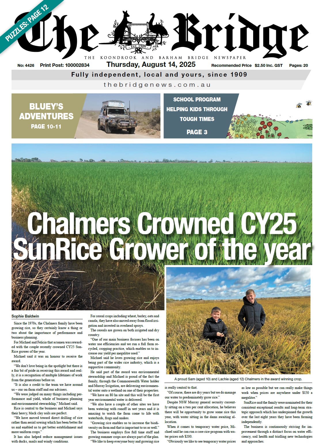 The Koondrook and Barham Bridge Newspaper 14 August 2025