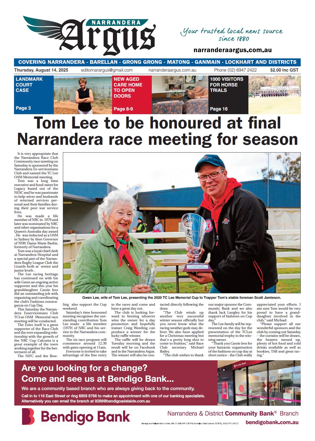 Narrandera Argus 14 August 2025