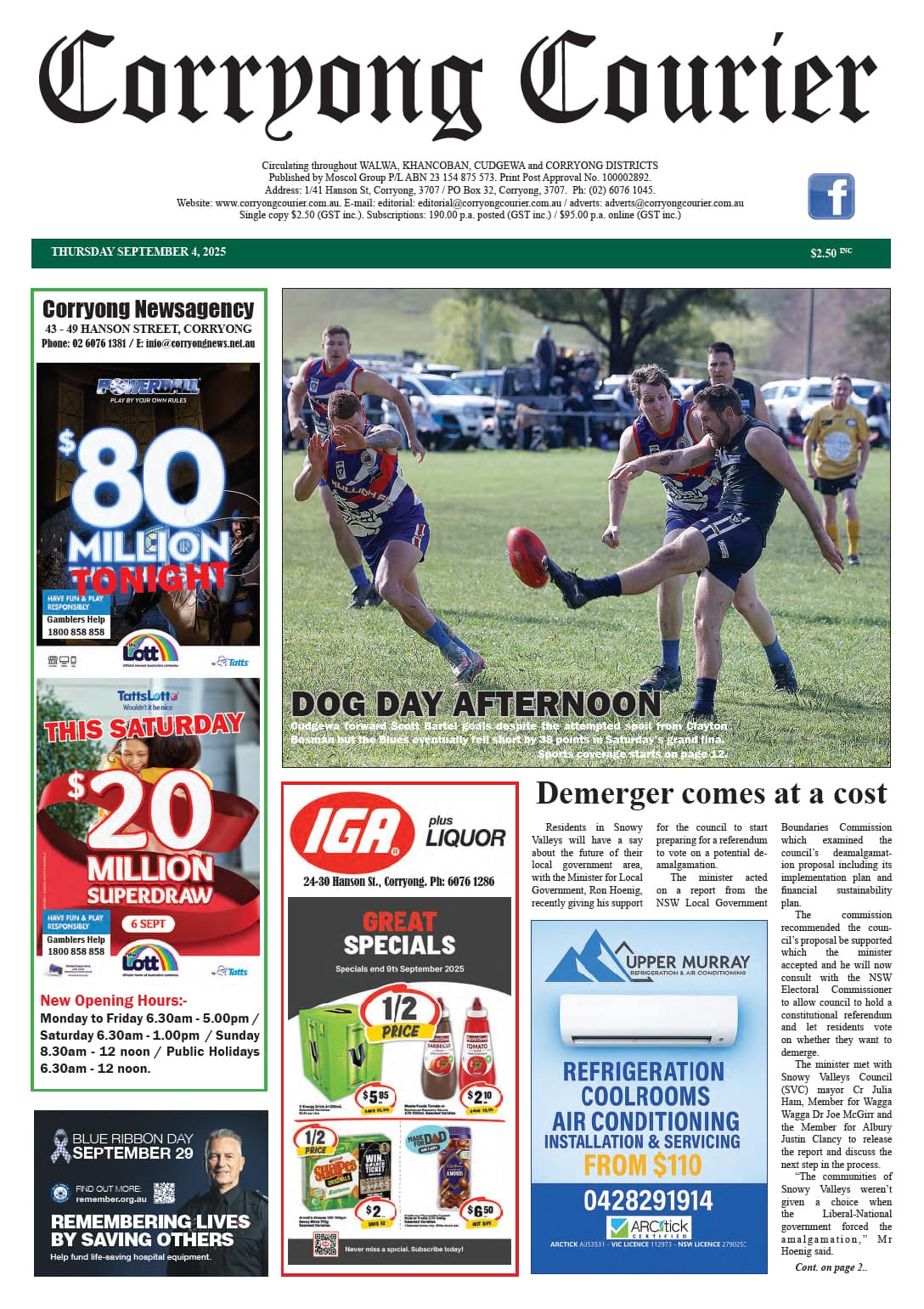 Corryong Courier 4 September 2025