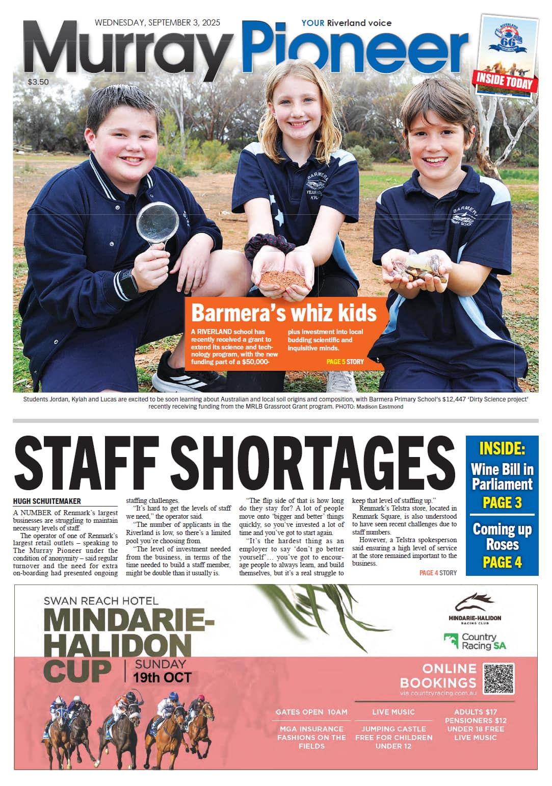 Murray Pioneer 3 September 2025