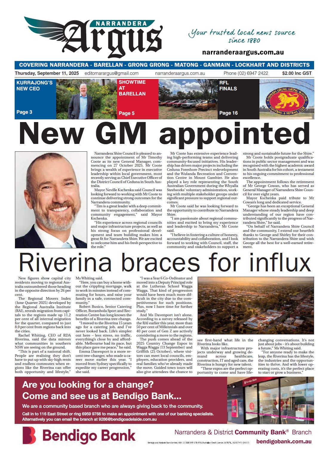 Narrandera Argus 11 September 2025