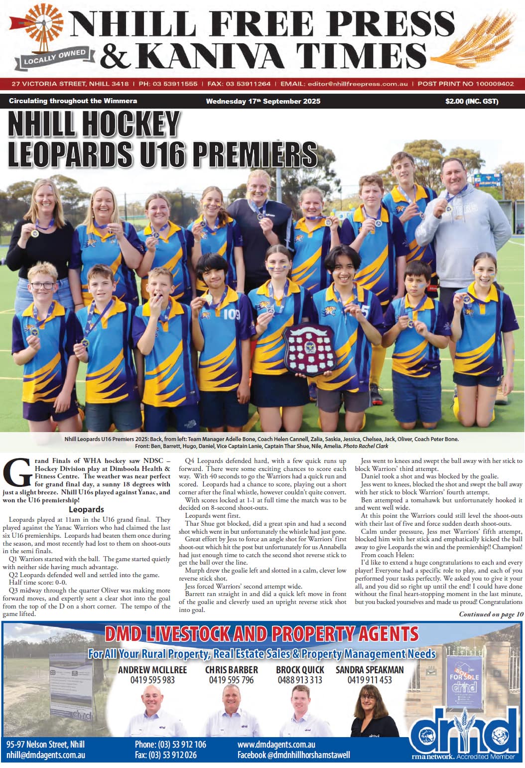 Nhill Free Press & Kaniva Times 17 September 2025