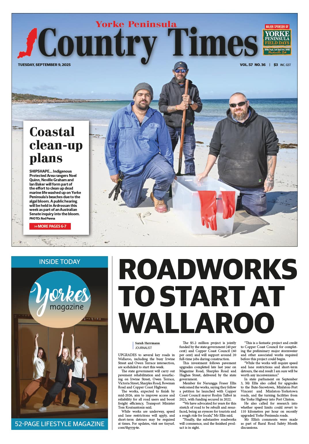 Yorke Peninsula Country Times 9 September 2025