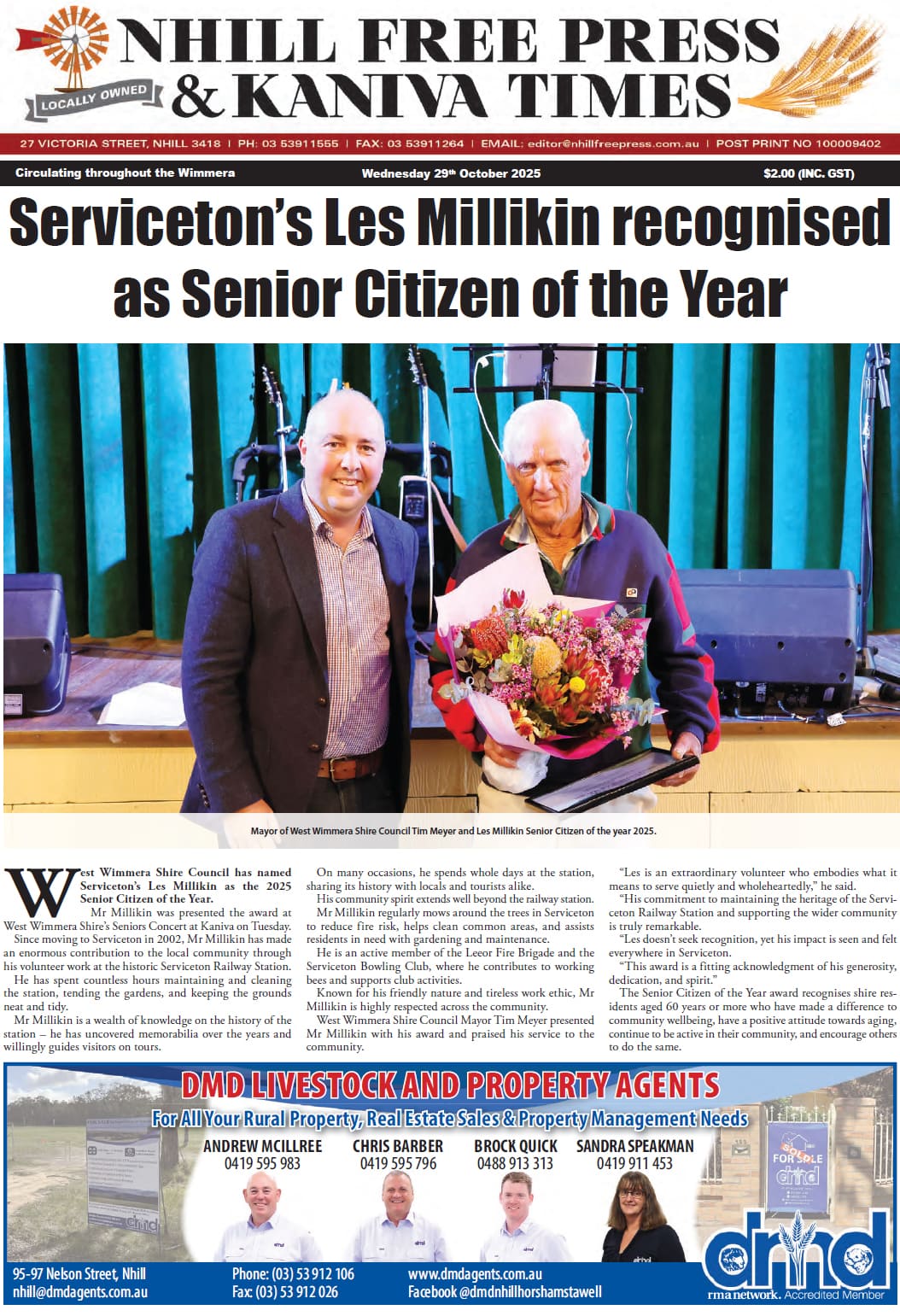 Nhill Free Press & Kaniva Times 29 October 2025