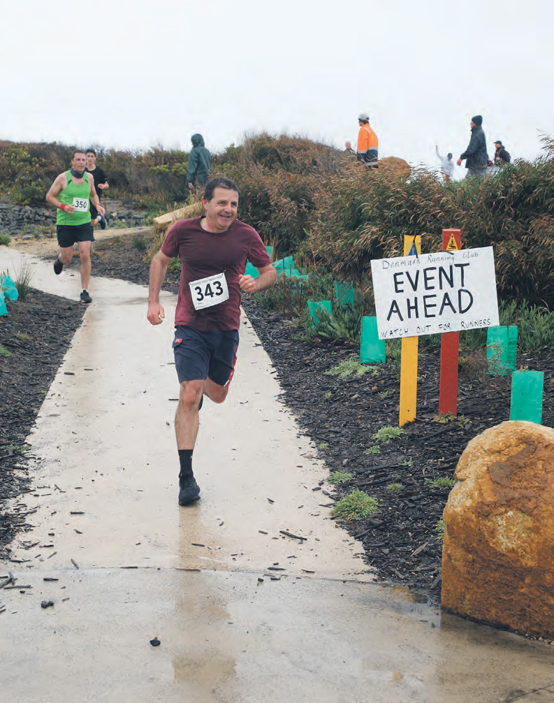 Brad McDougall heads for home.