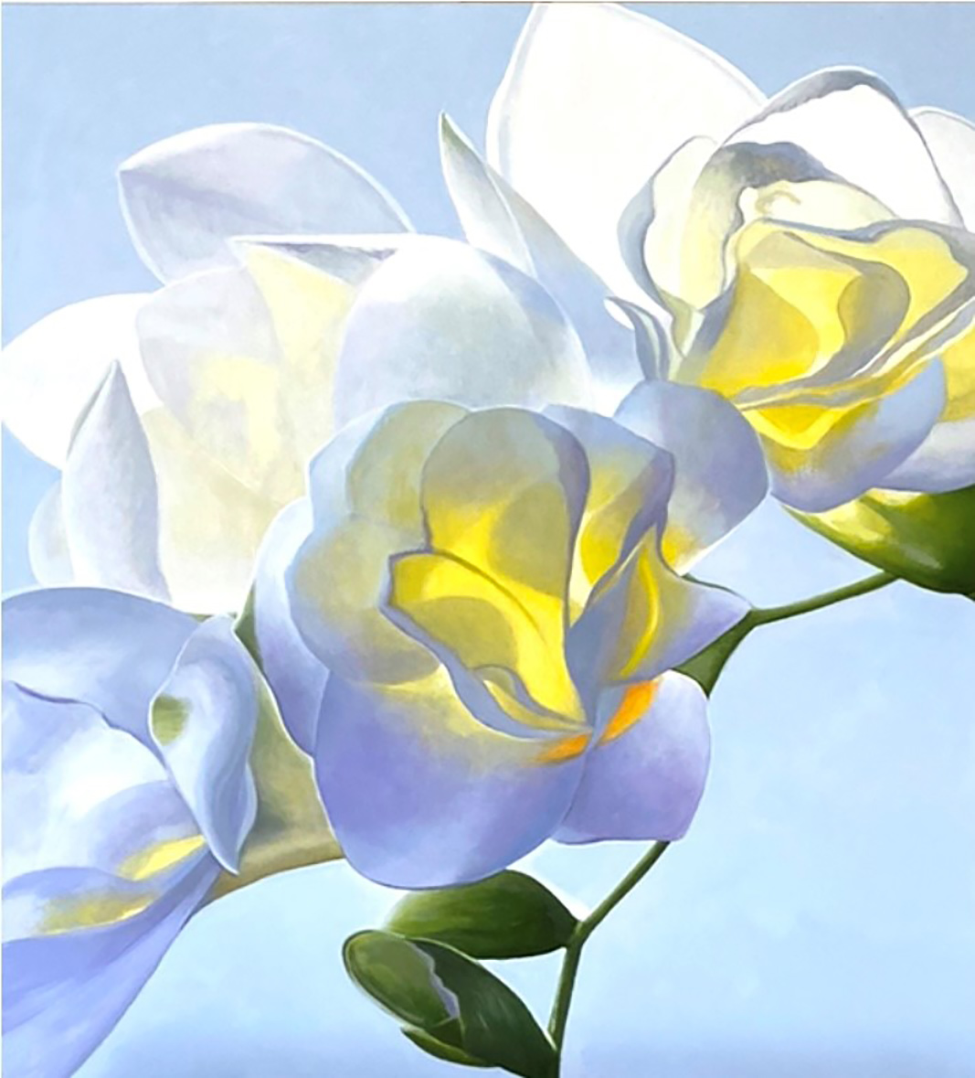 Bloom in White and Mauve